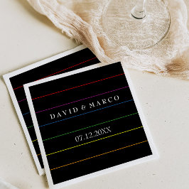 Streck Pride Färg HBT Bröllop Pappersservett