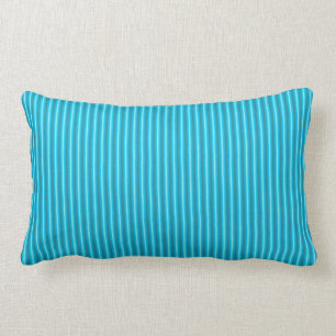 Streckad Aqua Blue > Patternerad Dekorativ kudde