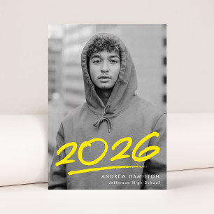 Streckad Gult, klass för 2023 Photo Studenten Meddelande