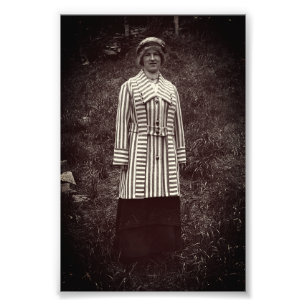 Streckad Jacka Fashionable Juneau Alaska Woman Fototryck