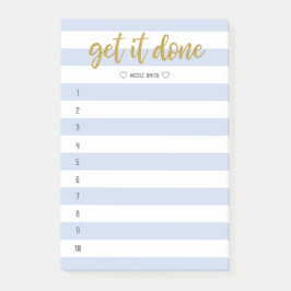 Streckad pensel, låt den vara klar post-it block