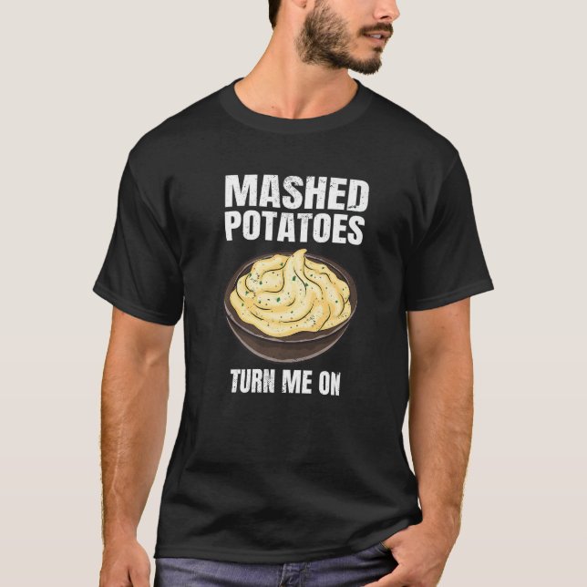 Streckad potatis slå på mig t shirt (Framsida)