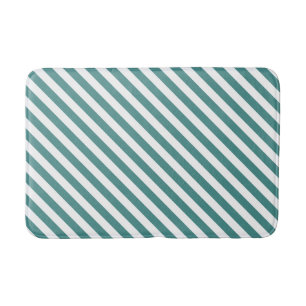 Streckad teal Bath-dekor Badrumsmatta