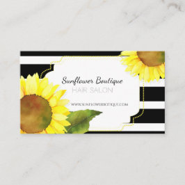 Streckade solblommor Hair Stylist Visitkort