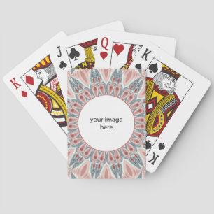 Streckande Modern Kaleidoscope Mandala Art Own Pho Casinokort