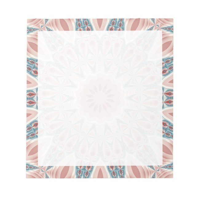 Streckande modern Kaleidoscope Mandala Fractal Art Anteckningsblock (Framsida)