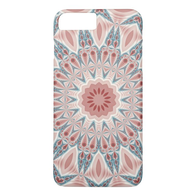 Streckande modern Kaleidoscope Mandala Fractal Art Case-Mate iPhone Skal (Baksida)