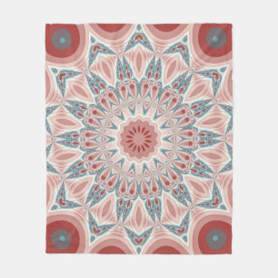 Streckande modern Kaleidoscope Mandala Fractal Art Fleecefilt