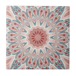 Streckande modern Kaleidoscope Mandala Fractal Art Kakelplatta