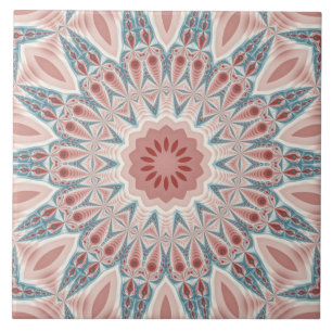 Streckande modern Kaleidoscope Mandala Fractal Art Kakelplatta