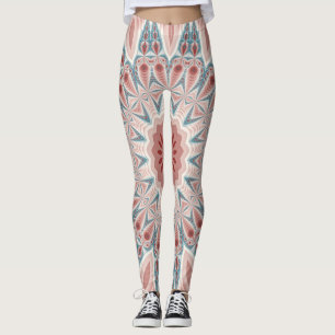 Streckande modern Kaleidoscope Mandala Fractal Art Leggings