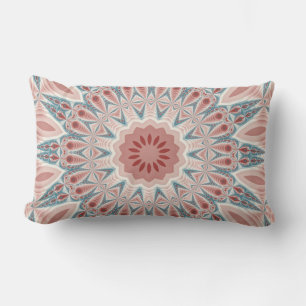 Streckande modern Kaleidoscope Mandala Fractal Art Lumbarkudde