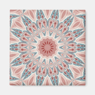 Streckande modern Kaleidoscope Mandala Fractal Art Magnet