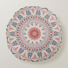 Streckande modern Kaleidoscope Mandala Fractal Art Rund Kudde