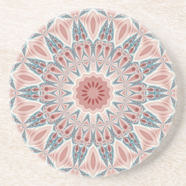 Streckande modern Kaleidoscope Mandala Fractal Art Underlägg (Framsidan)