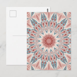 Streckande modern Kaleidoscope Mandala Fractal Art Vykort