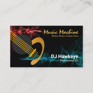 Streckande Music Ljud Vinkarare Professionell DJ Visitkort