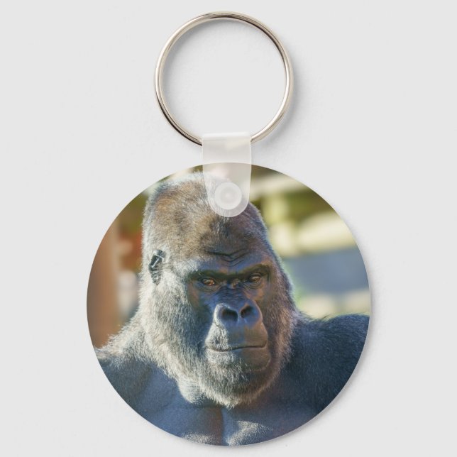 Streckande Silverback Nyckelring (Framsida)