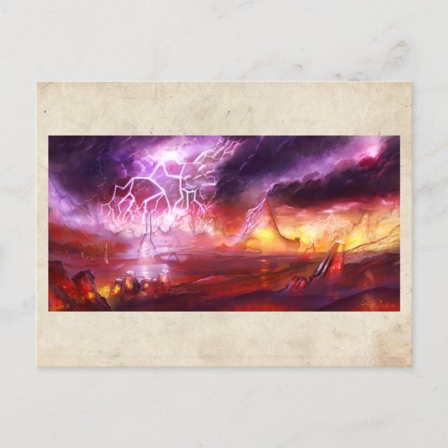 Streckande värld - vykort (Framsida)