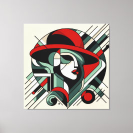 Streckande visuell teckning nr 11 canvastryck