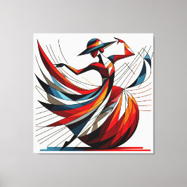 Streckande visuell teckning nr 12 canvastryck