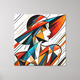 Streckande visuell teckning nr 13 canvastryck