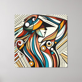 Streckande visuell teckning nr 14 canvastryck