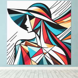 Streckande visuell teckning nr 3 canvastryck