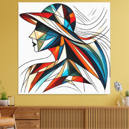 Streckande visuell teckning nr 8 canvastryck