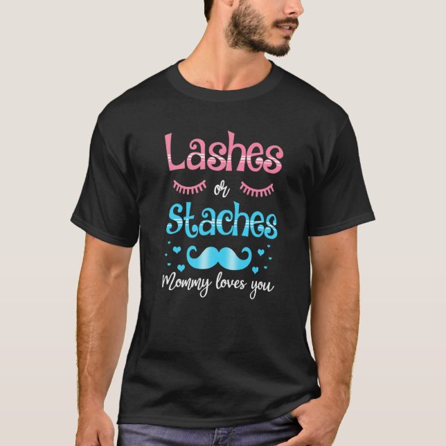 Streckar eller streck Mamma Kärlek som du Gender v T Shirt (Framsida)
