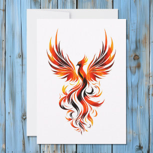 Streckbild i Flames Vector Art Julkort