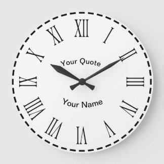 Streckcirkel med romerska siffror som utstrålas stor klocka