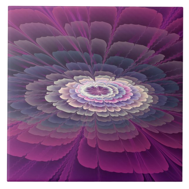 Streckfull färglös Abstrakt Rosa av konsthalt Kakelplatta (Framsidan)