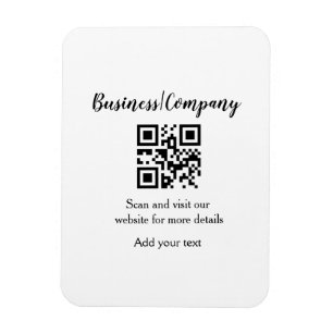 Streckkod QR add nam för enkel företagswebbplats Magnet