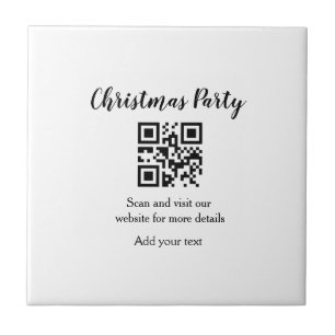 Streckkod QR add namn på webbplatsen Christmas par Kakelplatta