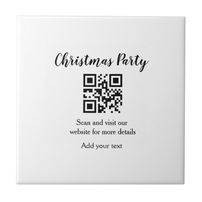 Streckkod QR add namn på webbplatsen Christmas par Kakelplatta (Framsidan)
