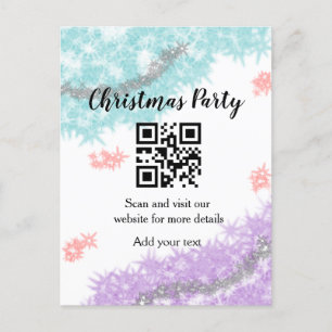 Streckkod QR add namn på webbplatsen Christmas par Vykort