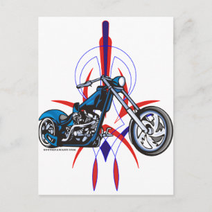 Streckmotorcykel Vykort