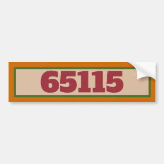 Street Address Red Italian Tiles Bumper Sticker Bildekal