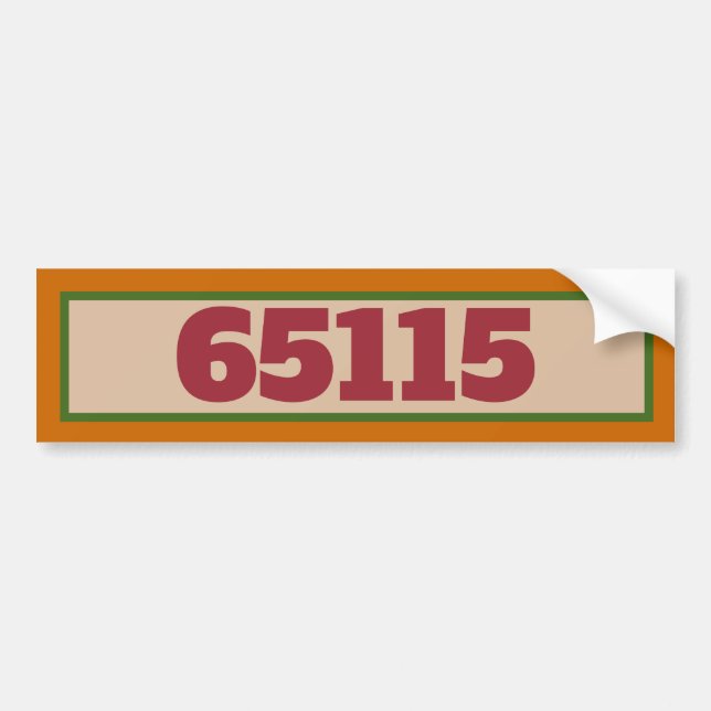 Street Address Red Italian Tiles Bumper Sticker Bildekal (Framsidan)