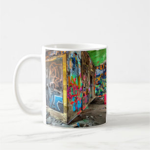 Street Art Abandoned Byggnad Graffiti Kaffemugg