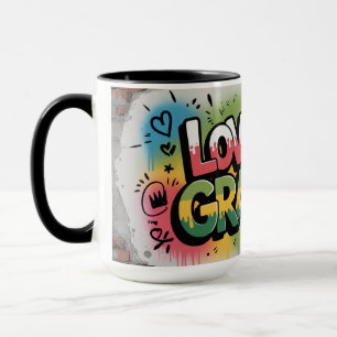 Street-Art Farfar Love Mugg Farföräldrar