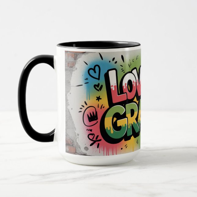 Street-Art Farfar Love Mugg Farföräldrar (Vänster)