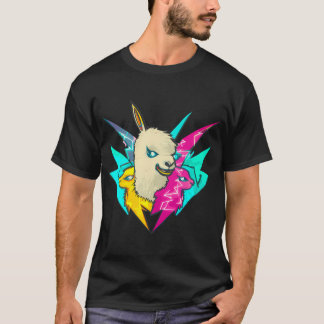 Street Art Graffiti Colorful Thunder Llamas T Shirt