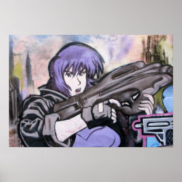 Street Art of Las Palmas Tecknad Hero Poster
