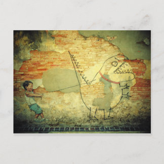 Street Art Postcard / Penang Malaysia streetart Vykort