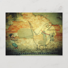 Street Art Postcard / Penang Malaysia streetart Vykort