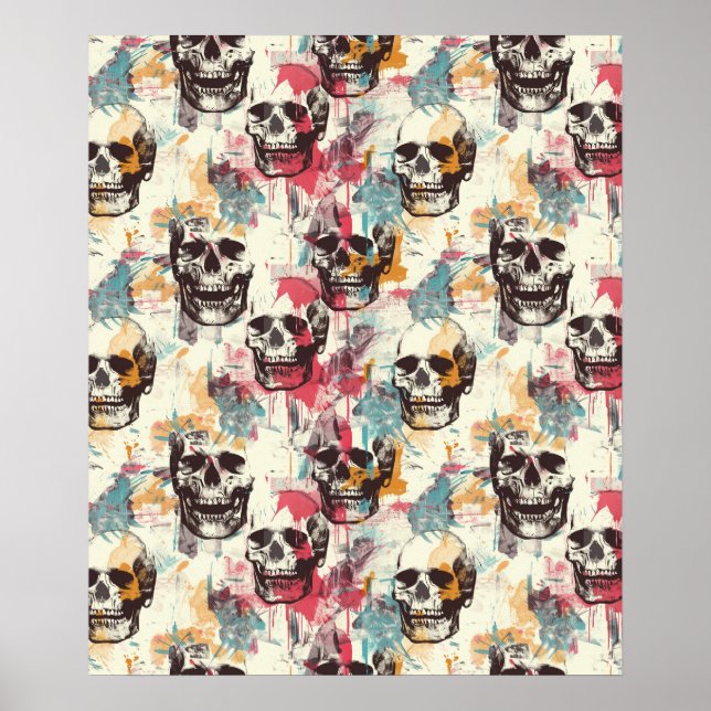 Street Art Skull Poster Design A33 (Framsidan)