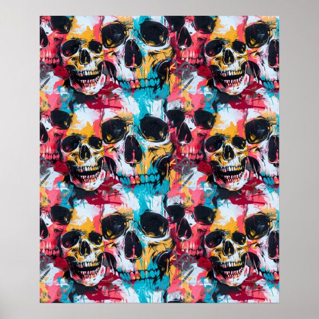 Street Art Skull Poster Design A35 (Framsidan)