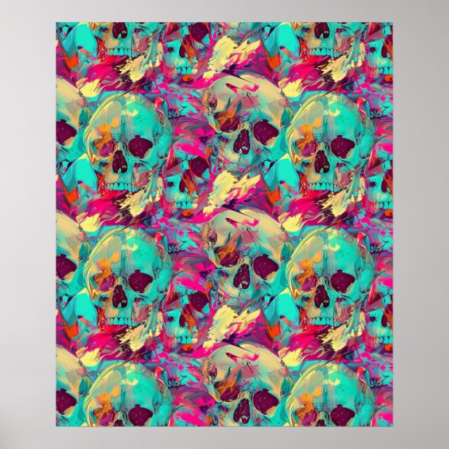 Street Art Skull Poster Design A37 (Framsidan)